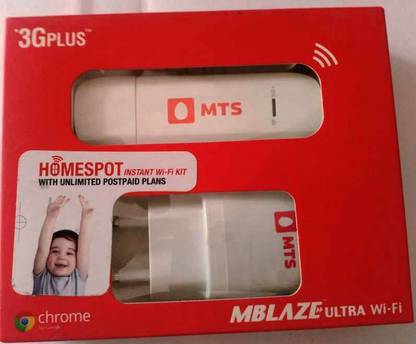MTS Mblaze Ultra Wifi Ac3633 Post Paid Rajasthan Only With Adapter 7.2 Mbps Data Card ,Calls not Supported