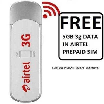 Airtel 3g Wifi 21.6 Mbps Data Card with Call Support