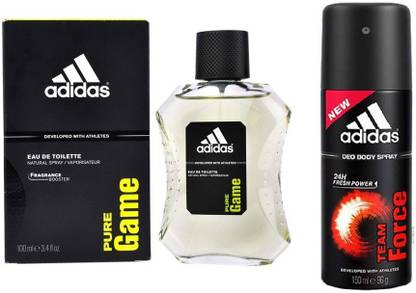 ADIDAS Lavish Life Combo In Pure Game EDT & Team Force Deo Deodorant Spray  -  For Men