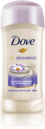 DOVE Go Sleeveless 1/4 Moisturizers with Vitamins E+F soothing chamomile Deodorant Stick  -  For Men & Women
