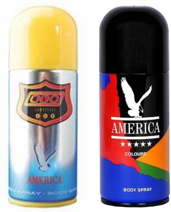 AMERICA Pack of 2 Deodorant Spray  -  For Men