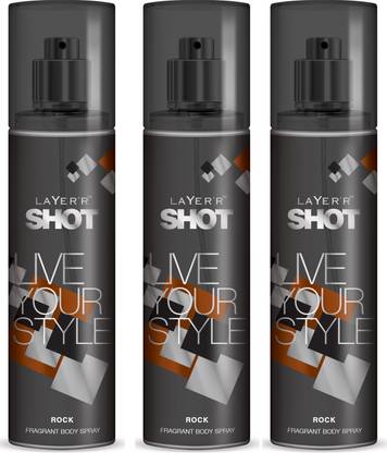 Layer'r Shot ROCK Deodorant Spray  -  For Men