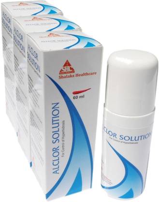 Shalaks Healthcare Alclor Antiperspirant Solution 60 ml (Combo of 3) Deodorant Roll-on  -  For Men & Women