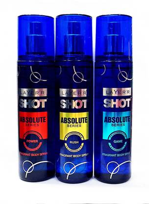 Layer'r Shot Absolute Perfume Body Spray  -  For Men