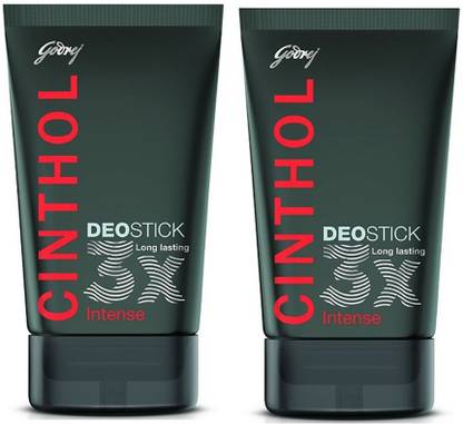 CINTHOL Intense, Pack of 2 Deodorant Stick  -  For Men