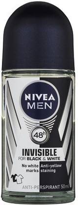 NIVEA Invisible for Black and white Deodorant Roll-on  -  For Men