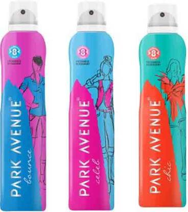 PARK AVENUE Deodorant Spray for Girls set of 3 Body Mist  -  For Women
