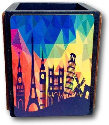 ASHIRWAD Art 1 Compartments MDF Pen Stand