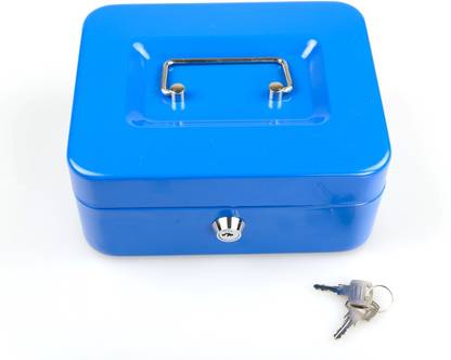 Imported IG19Blue 2 Compartments Iron Storage Box
