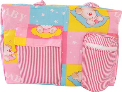 OLE BABY Big Multi Utility Teddy Sleep Print Tote Diaper Bag