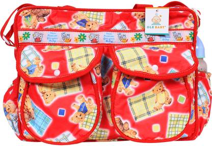 OLE BABY Big Amazing Smart Organizer Best Material 100% Cotton, Multi-function Tote Diaper Bag