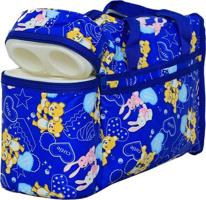 KUBER INDUSTRIES Diaper Baby Bag , Feeder Bag , Nappy Changing Bag , Mamma's Bag (Cutie Bunny Print- Blue) Diaper Bag