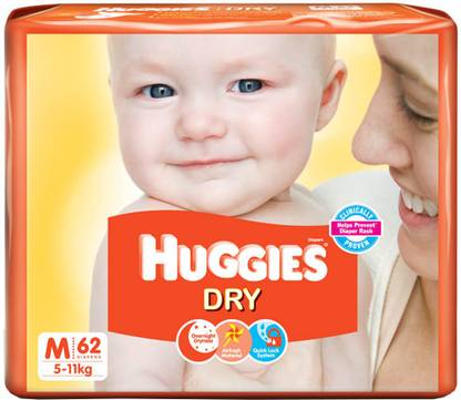 Huggies New Dry Diaper - M