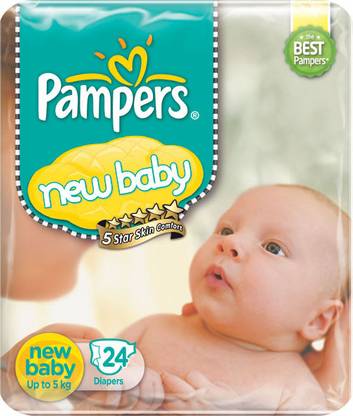 Pampers New baby Diapers Taped Newborn Size