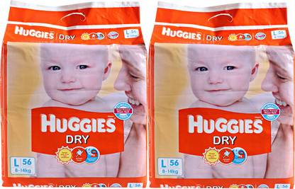 Huggies Dry Diaper - Pack of 2 - L