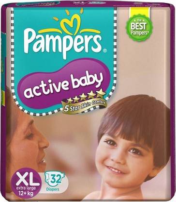 Pampers Active Baby Diapers Extra Large - XL
