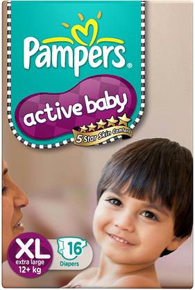 Pampers Active Baby Diapers - XL