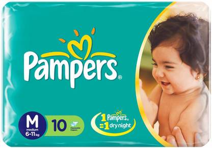 Pampers Baby Dry Diaper M-10( Pack Of-2) - M