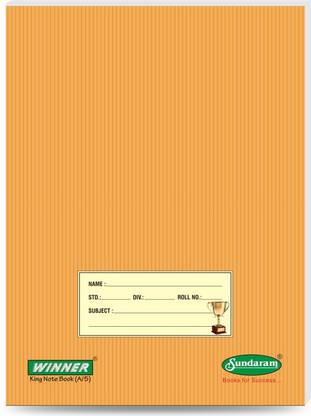 SUNDARAM Winner King (A/5) Note Book A5 Notebook Yes 172 Pages