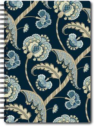 Nourish A4 Size RULED Pages Colourful Graphic Diary A4 Notebook Ruled 75 Pages