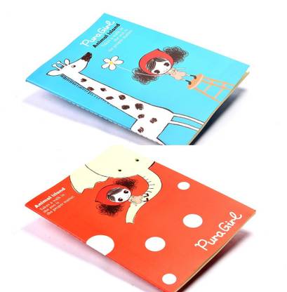 Enwraps Animal Island Book-size Notebook Ruled 32 Pages