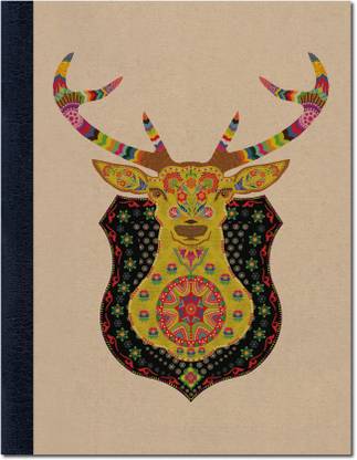 Designwallas Deer Icon - Large A4 Notebook Unruled 96 Pages