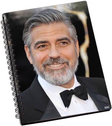 Rockmantra George Clooney Beard A5 Notebook Single Rule 200 Pages