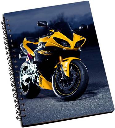 Elvish Yamaha r1 Yellow A5 Notebook Ruled 200 Pages