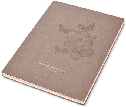 Enwraps EG Series - Engraved Butterfly BR Regular Notebook Ruled::Unruled 100 Pages