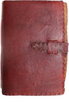 Rstore Handmade leather cover TC notebook with belt lock (7x5 inch) Mini Notebook Unruled 48 Pages