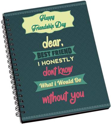 ShopMantra Dear Best Friend Friendship Quote Design A5 Notebook Ruled 200 Pages