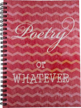 Nourish Poetry or Whatever Plain Pages Big A4 Diary Unruled 75 Pages