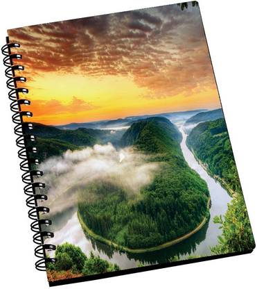 AMY Amzone Beautiful Lake A5 Notebook Ruled 288 Pages