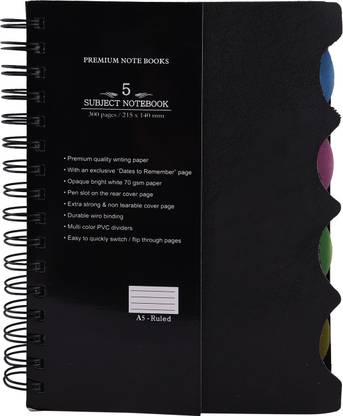 ATLAS A5 5 Subject Notebook A5 Notebook Ruled 300 Pages