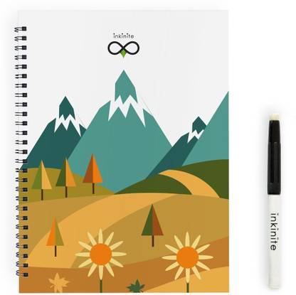 Inkinite SPRING Reusable Whiteboard B5 Notebook Multiple Format 24 Pages