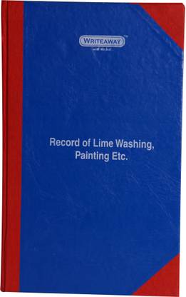 WRITEAWAY Register Of Record Of Lime Washing, Painting Etc. (Factory Act) Regular Journal Ruled 192 Pages