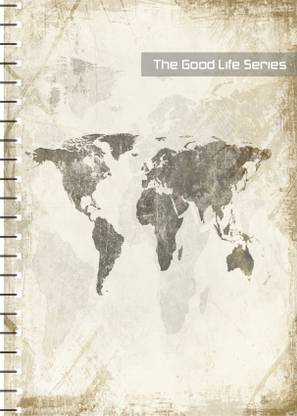 Mprint World Map A5 Notebook Ruled 100 Pages