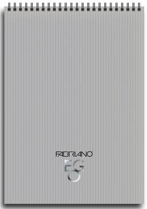 Fabriano Ego Silver Spiral Lined 31 A4 Notebook Ruled 180 Pages