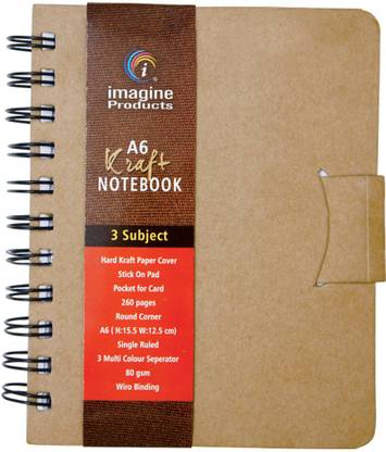 imagine Products Ruled A6 Notebook Ruled 260 Pages