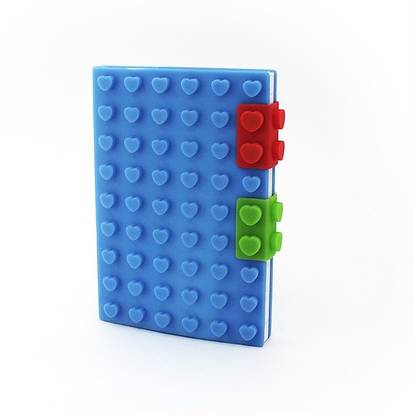 GeekGoodies Block Heart Lego Silicon A6 Notebook Rules 100 Pages