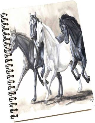 meSleep Horse 347 A5 Notebook Single Rule 120 Pages