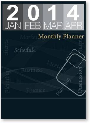 NIGHTINGALE Monthly Planner A4 Diary Ruled 32 Pages