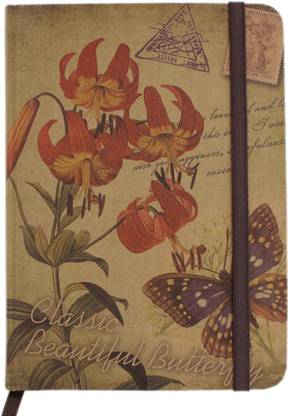 Tootpado Classic Beautiful Butterfly Journal 100 pages 3.7"x6.5" (1d344) - Diary Regular Notebook Ruled 100 Pages