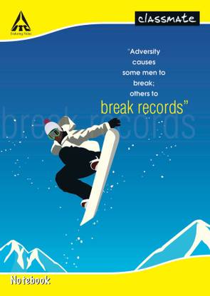 Classmate Break records Regular Notebook Unruled 240 Pages