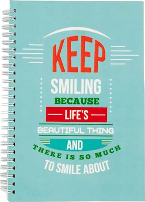 The Crazy Me Keep Smiling Because Life's Beautiful Thing A5 Notebook Ruled 160 Pages