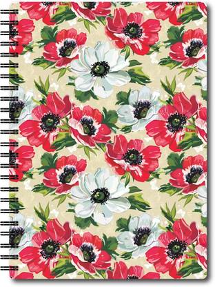 Nourish A4 Size Plain Pages Colourful Graphic Diary A4 Notebook Unruled 75 Pages