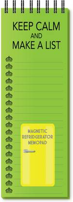 Nourish Keep Calm And Make A List Magnetic Refrigerator Regular Memo Pad Ruled 50 Pages