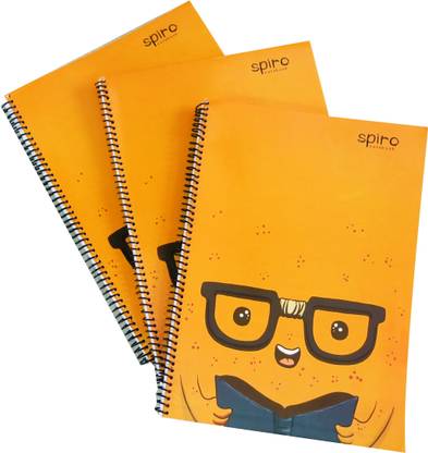 SPIRO SPIRAL BOUND, A4, 240 PAGES, YELLOW, PACK OF 3 A4 Notebook Single Line 240 Pages