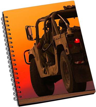 Rangeele Inkers Jeep Travel A5 Notebook Ruled 200 Pages