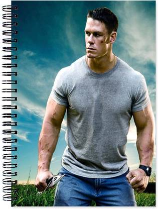 VenTechno John Cena Wirebound Ruled Paper Sheets Personal and Office Stationary Notebooks Diary A5 Diary Ruled 160 Pages